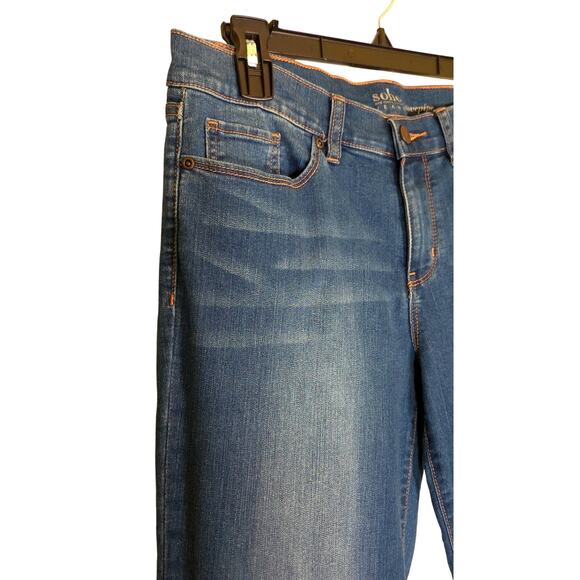 SOHO Stovepipe Jeans Hem Slim Fit Mid Rise Hem Detail sz. 10 - Picture 3 of 4